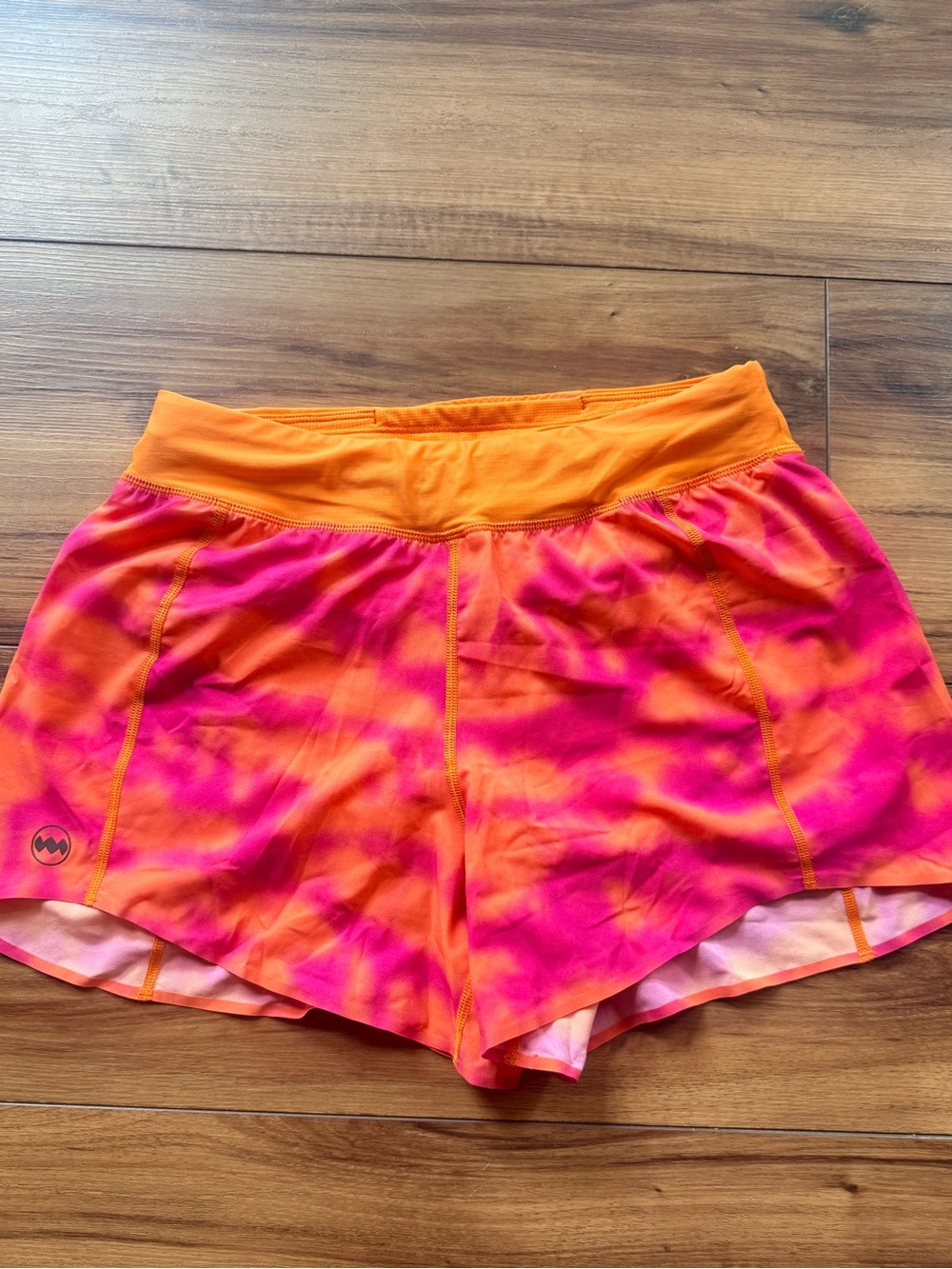 Janji Orange & Pink Tie-Dye Athletic Shorts